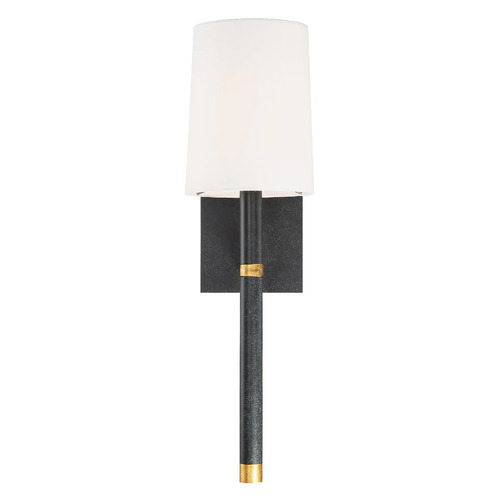 Crystorama Lighting Weston Wall Sconce in Black & Antique Gold by Crystorama Lighting WES-9901-BK-GA