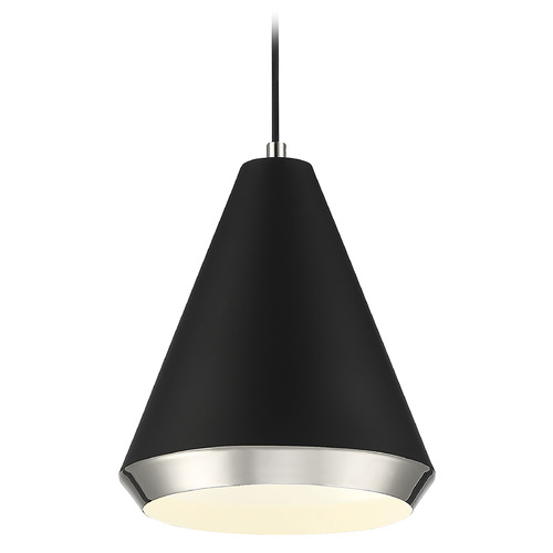 Meridian 10-Inch Mini Pendant in Black & Polished Nickel by Meridian  M70122MBKPN