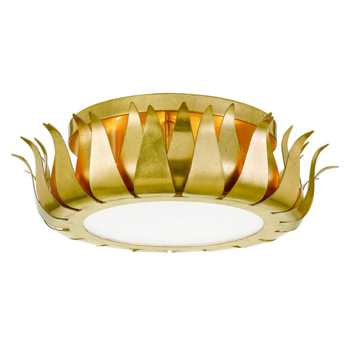 Crystorama Lighting Crystorama Lighting Broche Antique Gold Flushmount Light 510-GA