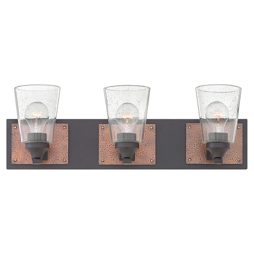 Hinkley Jackson 3-Light Buckeye Bronze & Antique Copper Bathroom Light by Hinkley Lighting 51823KZ