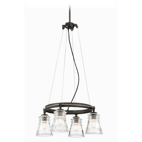 Minka Lavery Graham Avenue Smoked Iron & Brushed Nickel Chandelier by Minka Lavery 2737-709