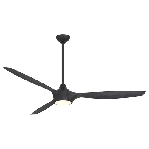 Minka Aire Pierce 65-Inch LED Smart Fan in Black by Minka Aire F762L-CL/SSB