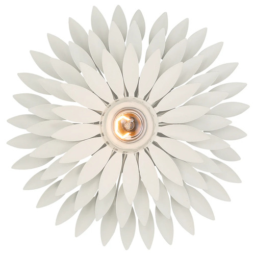 Crystorama Lighting Broche Wall Sconce in Matte White by Crystorama Lighting 500W-MT