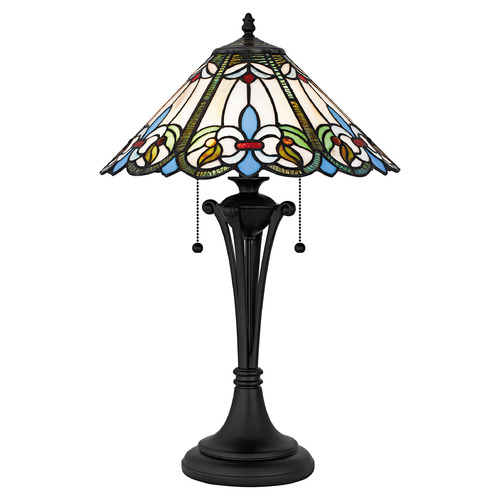 Quoizel Lighting Quoizel Lighting Giles Matte Black Table Lamp with Conical Shade TF6764MBK