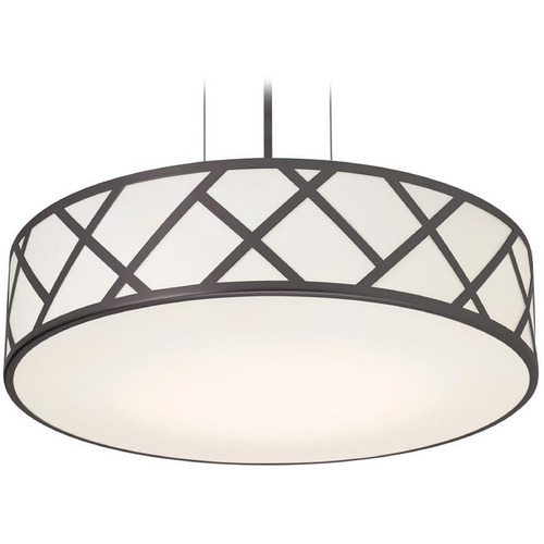 AFX Lighting Afx Lighting Haven Black LED Pendant Light with Drum Shade HVNP17LAJUDBK