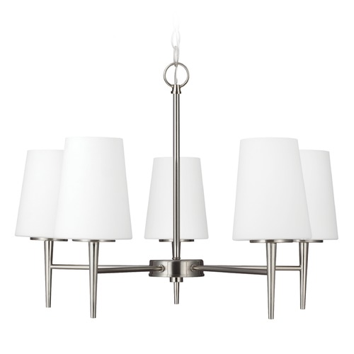 Generation Lighting Driscoll 25.25-Inch Chandelier in Brushed Nickel by Generation Lighting 3140405-962