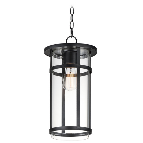 Maxim Lighting Maxim Lighting Clyde Vivex Black Outdoor Hanging Light 40629CLBK