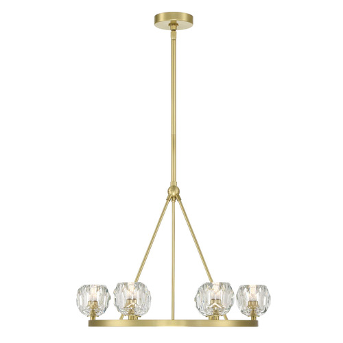 Crystorama Lighting Aragon 6-Light Chandelier in Soft Brass by Crystorama Lighting ARA-10264-SB