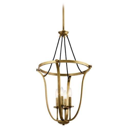 Kichler Lighting Thisbe 4-Light Natural Brass Pendant by Kichler Lighting 43535NBR