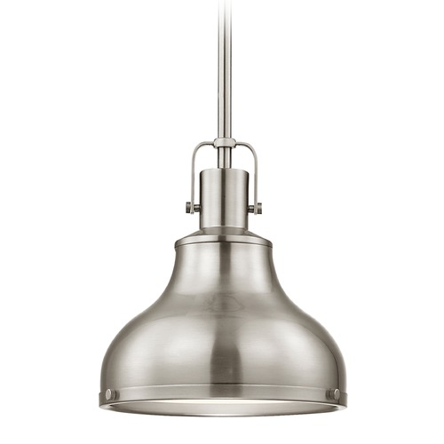 Design Classics Lighting Nautical Mini-Pendant Satin Nickel 8.63-Inch Wide 1762-09 SH1778-09 R1778-09