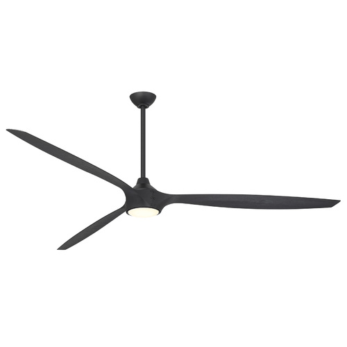 Minka Aire Pierce 84-Inch LED Smart Fan in Black & Shuo Sugi Ban by Minka Aire F763L-CL/SSB