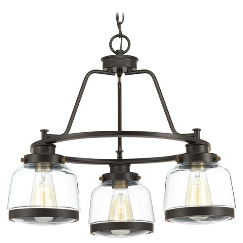 Progress Lighting Judson Antique Bronze 3-Light Chandelier by Progress Lighting P400057-020
