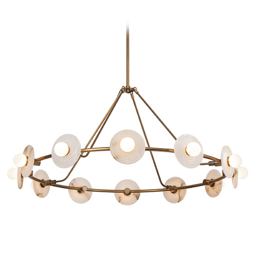 Alora Lighting Alora Lighting Dahlia Vintage Brass LED Chandelier CH346046VBAR-UNV