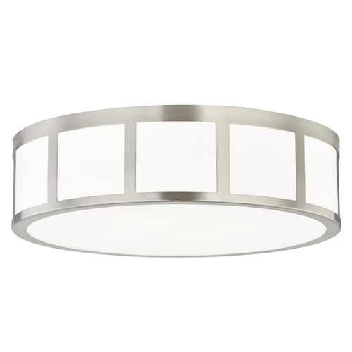 Design Classics Lighting 13-Inch Satin Nickel Flushmount Light 1872-09
