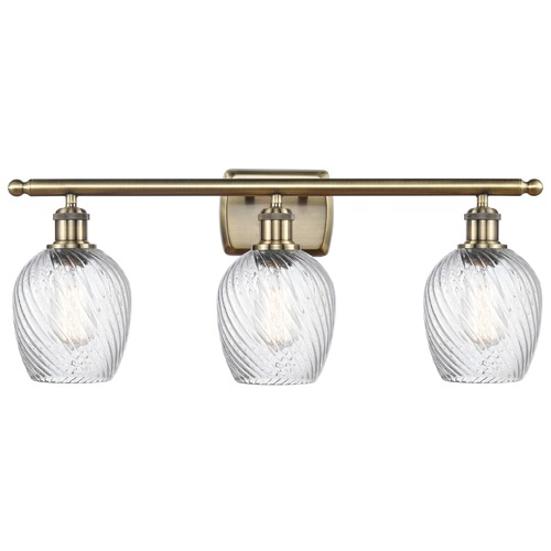 Innovations Lighting Salina Antique Brass Bathroom Light by Innovations Lighting 516-3W-AB-G292