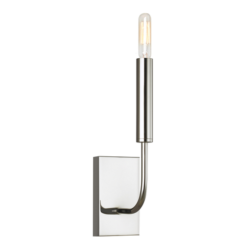 Visual Comfort Studio Collection ED Ellen-DeGeneres 14.13-Inch Tall Brianna Polished Nickel Sconce by Visual Comfort Studio EW1001PN