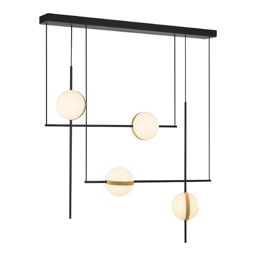 Alora Lighting Alora Lighting Tagliato Matte Black / Brushed Gold LED Island Light with Globe Shade LP302004MBBG-UNV