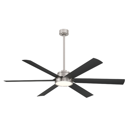 Minka Aire Cairo 65-Inch Smart LED Outdoor Fan in Nickel & Coal by Minka Aire F897L-BNW/CL