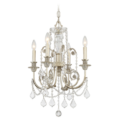 Crystorama Lighting Crystorama Lighting Regis Olde Silver Crystal Chandelier 5114-OS-CL-S