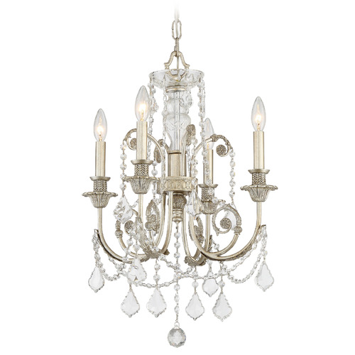 Crystorama Lighting Crystorama Lighting Regis Olde Silver Crystal Chandelier 5114-OS-CL-SAQ