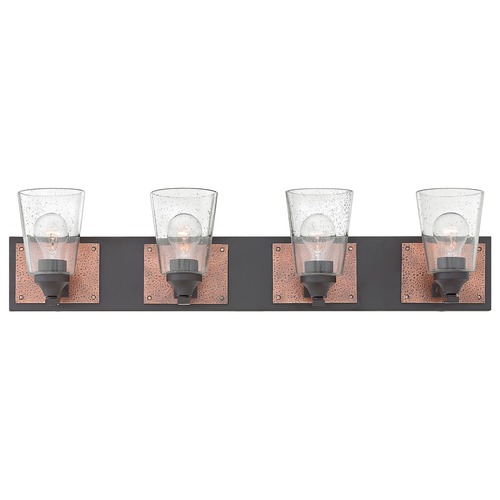 Hinkley Jackson 4-Light Buckeye Bronze & Antique Copper Bathroom Light by Hinkley Lighting 51824KZ