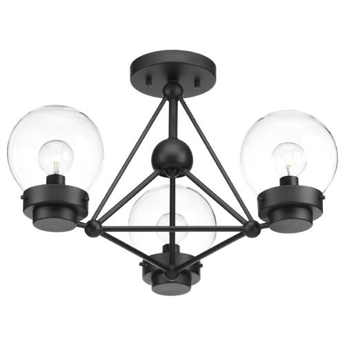 Progress Lighting Spatial Black Semi-Flush Mount by Progress Lighting P400077-031
