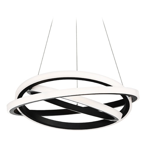 Modern Forms by WAC Lighting Veloce 26-Inch LED Chandelier in Black by Modern Forms PD-24826-BK