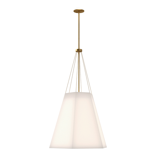 Alora Lighting Alora Lighting Manila Aged Gold Pendant Light with Hexagon Shade PD545622AGWL