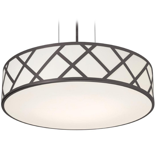 AFX Lighting Afx Lighting Haven Black LED Pendant Light with Drum Shade HVNP21LAJUDBK