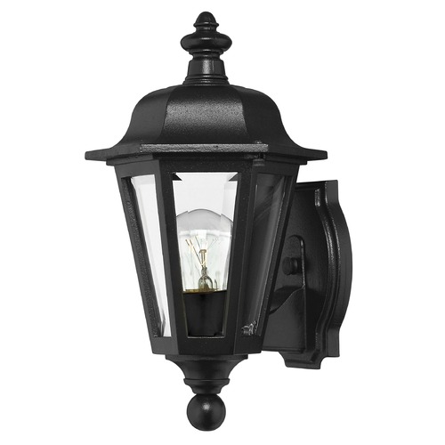 Hinkley Outdoor Wall Light with Clear Glass in Black by Hinkley Lighting 1819BK