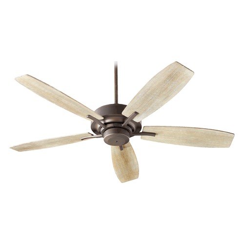 Quorum Lighting 52-Inch Soho Oiled Bronze Ceiling Fan with Weathered Oak Blades by Quorum Lighting 64525-8641