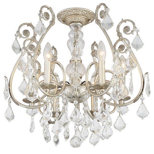 Crystorama Lighting Crystorama Lighting Regis Olde Silver Semi-Flushmount Light 5115-OS-CL-MWP_CEILING