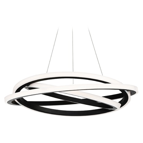 Modern Forms by WAC Lighting Veloce 38-Inch LED Chandelier in Black by Modern Forms PD-24838-BK
