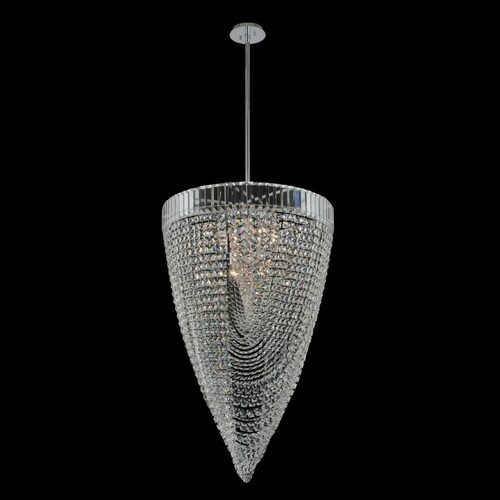 Allegri Lighting Mira 26-Inch Foyer Light in Polished Chrome by Allegri Crystal 035351-010-FR001
