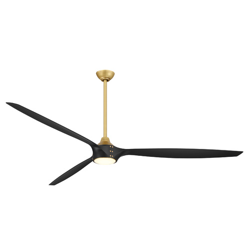 Minka Aire Pierce 84-Inch LED Smart Fan in Legacy Brass & Coal by Minka Aire F763L-LBR/CL