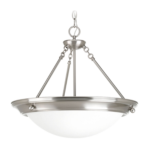Progress Lighting Eclipse Pendant Light in Brushed Nickel by Progress Lighting P3575-09