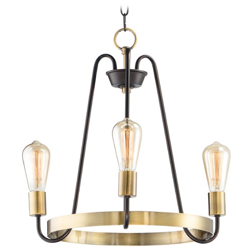 Maxim Lighting Haven Oil Rubbed Bronze & Antique Brass Chandelier by Maxim Lighting 11733OIAB