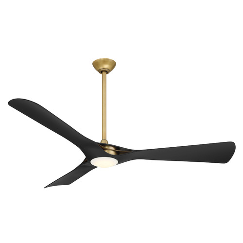 Minka Aire Bridge 60-Inch LED Smart Fan in Legacy Brass & Coal by Minka Aire F668L-LBR/CL