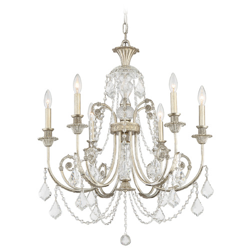 Crystorama Lighting Crystorama Lighting Regis Olde Silver Crystal Chandelier 5116-OS-CL-MWP