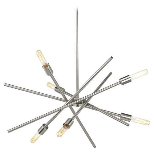 Progress Lighting Astra Brushed Nickel 6-Light Chandelier by Progress Lighting P400108-009