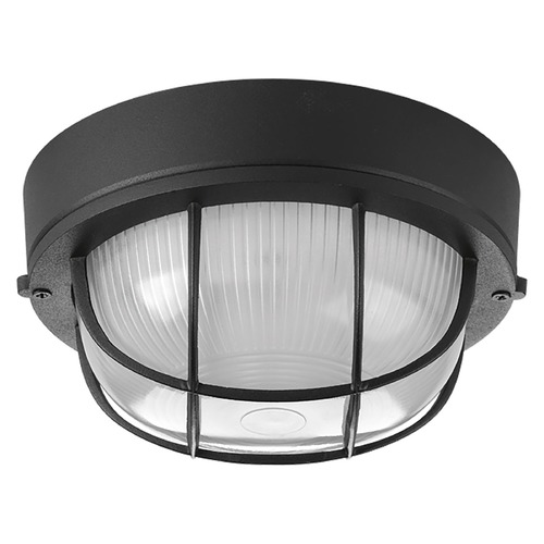 Progress Lighting 7.88-Inch Round Bulkhead Flush Mount in Black by Progress Lighting P3709-31