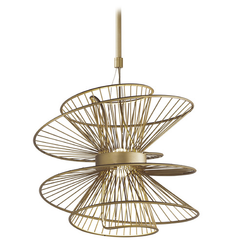 Maxim Lighting Maxim Lighting Zeta Natural Aged Brass LED Pendant Light 24174NAB