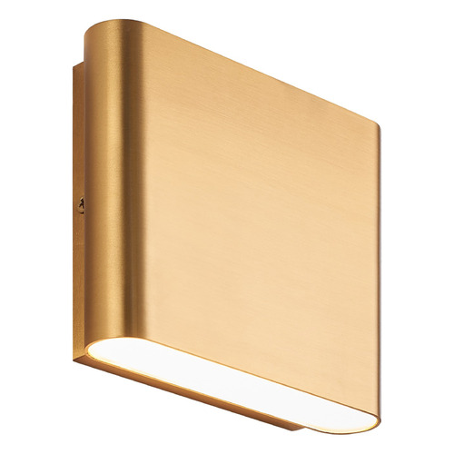 Matteo Lighting Matteo Lighting Beckett Aged Gold Brass LED Outdoor Wall Light S06506AG