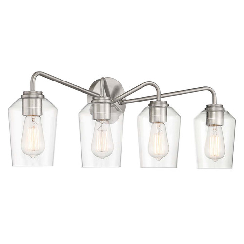 Craftmade Lighting Shayna Brushed Polished Nickel Bathroom Light by Craftmade Lighting 56104-BNK