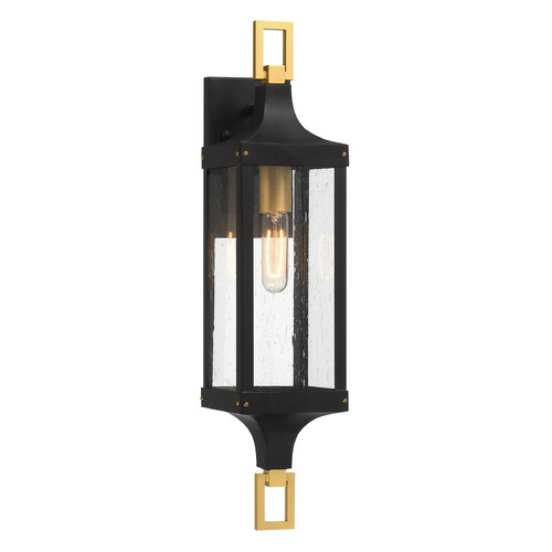 Savoy House Savoy House Lighting Glendale Matte Black and Weathered Brushed Brass Outdoor Wall Light 5-276-144