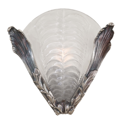 Metropolitan Lighting Sconce Wall Light with White Glass in Platinum by Metropolitan Lighting N950496-54B