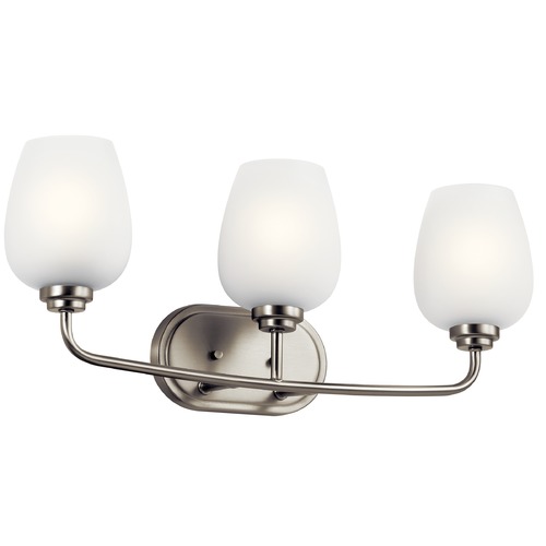Kichler Lighting Valserrano Brushed Nickel 3-Light Bathroom Light by Kichler Lighting 45129NI