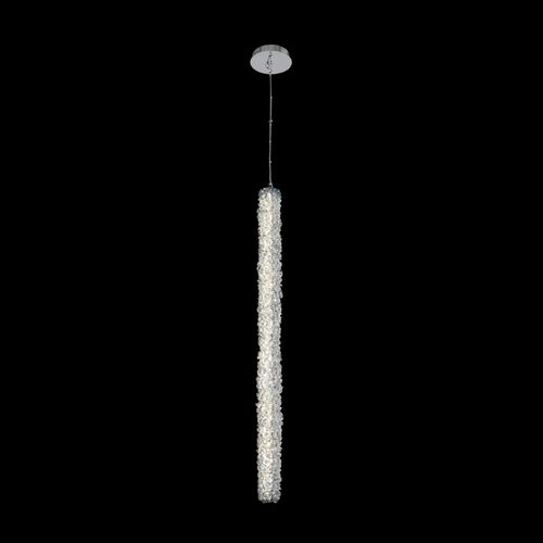 Allegri Lighting Lina 38-Inch Column LED Pendant in Polished Chrome by Allegri Crystal 035550-010-FR001
