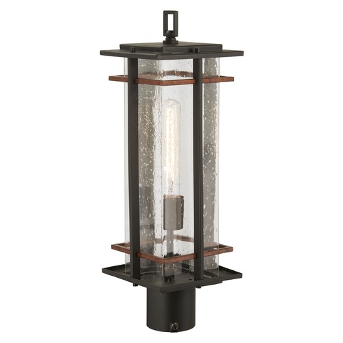 Minka Lavery San Marcos Black with Antique Copper Post Light by Minka Lavery 72496-68