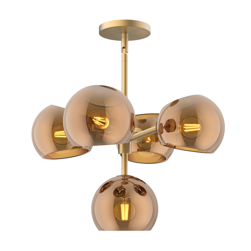 Alora Lighting Alora Lighting Willow Brushed Gold Chandelier CH548518BGCP
